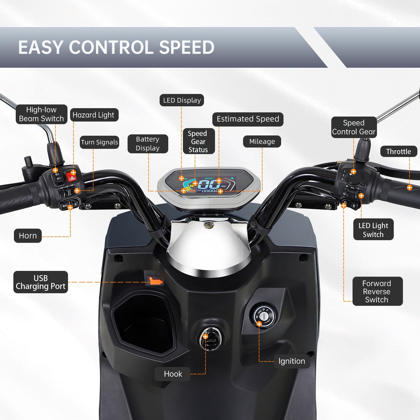 Electric Mobility Recreational Travel Scooter for Adults