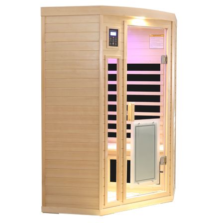 Two persons Hemlock Far infrared corner Indoor sauna room