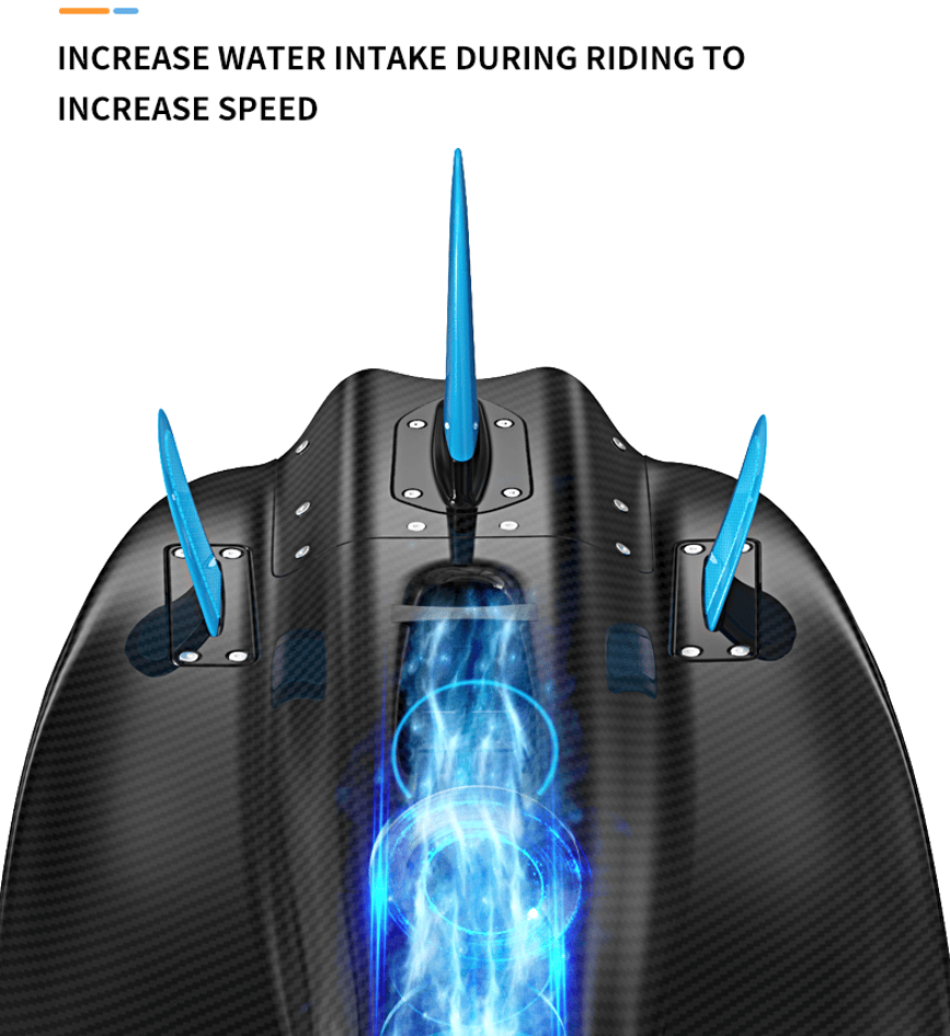 PSJF09a Gasoline engine surfboard load 150kg speed 64 km/h displacement 110CC water depth 60cm management system EFI security Pay PICC aviation grade carbon fiber,