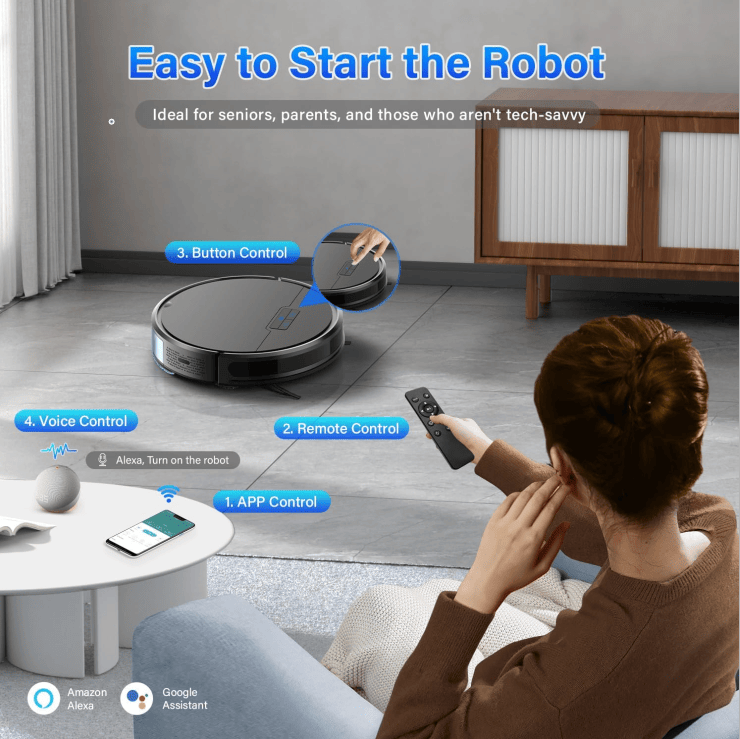 Robot powerful vacuum cleaner automatic sweeper