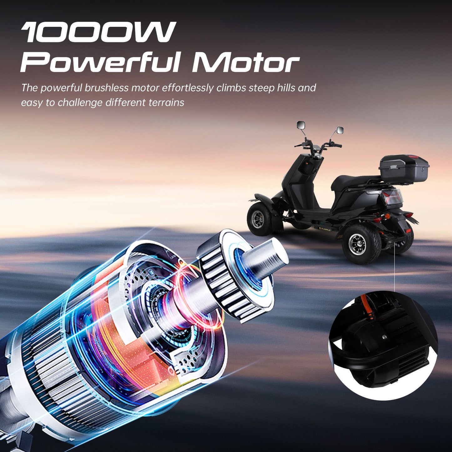 Electric Mobility Recreational Travel Scooter for Adults