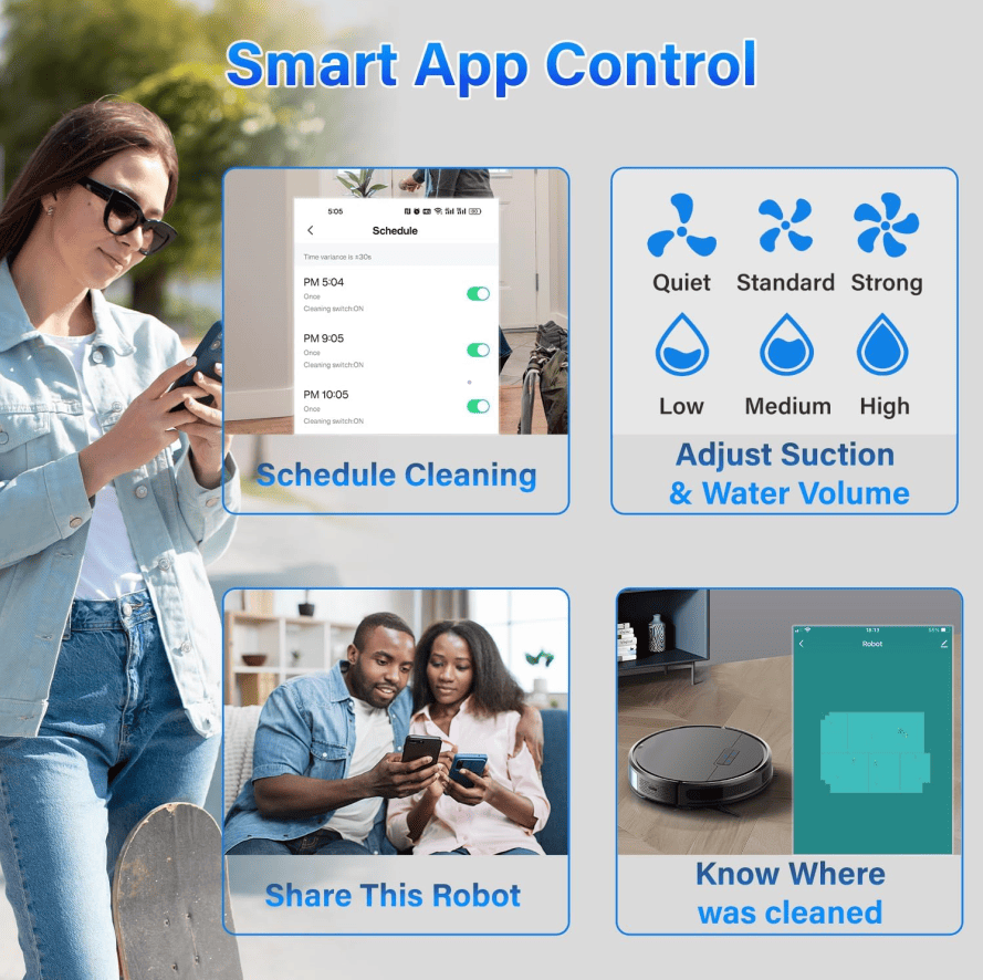 Robot powerful vacuum cleaner automatic sweeper