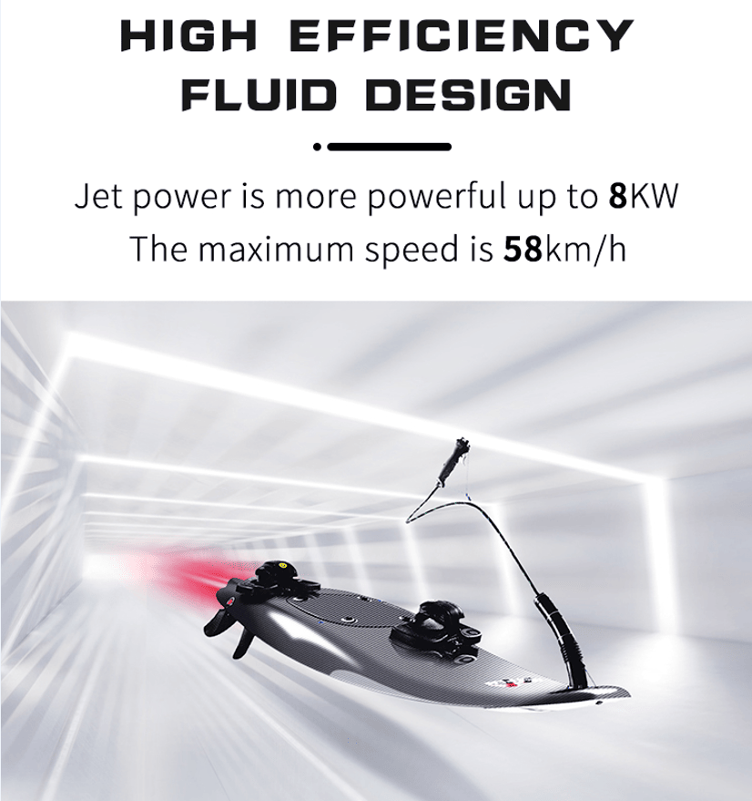 PSJF08a gasoline engine surfboard load 120kg speed 58 km/h displacement 110CC water depth 60cm safe payment PICC carburetor aviation grade carbon fiber