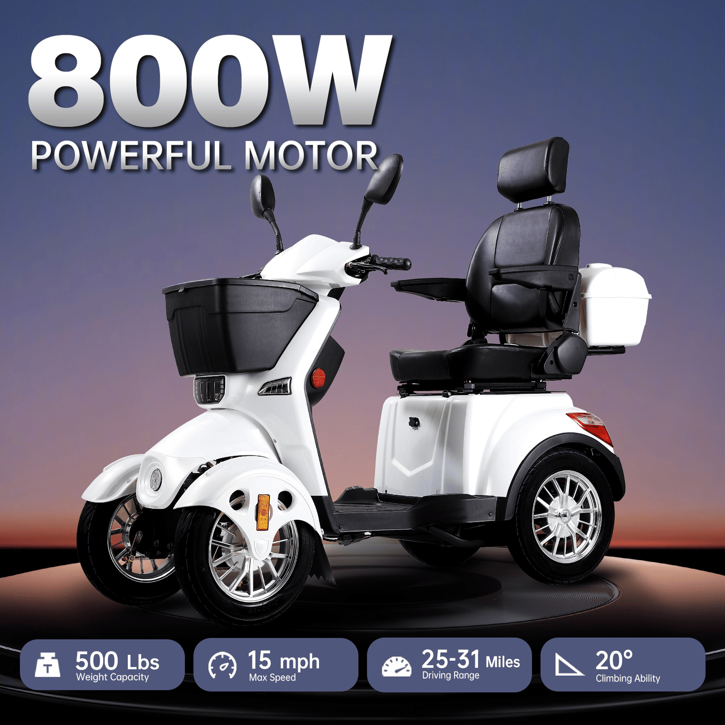XL3D4L Electric Mobility Recreational Travel Scooter for Adults