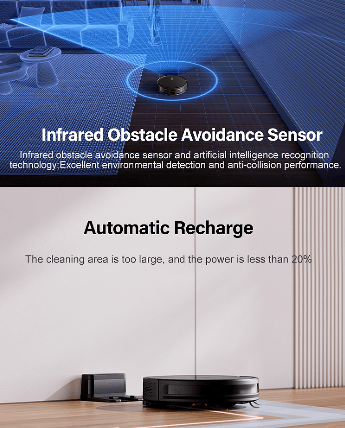 Robot powerful vacuum cleaner automatic sweeper