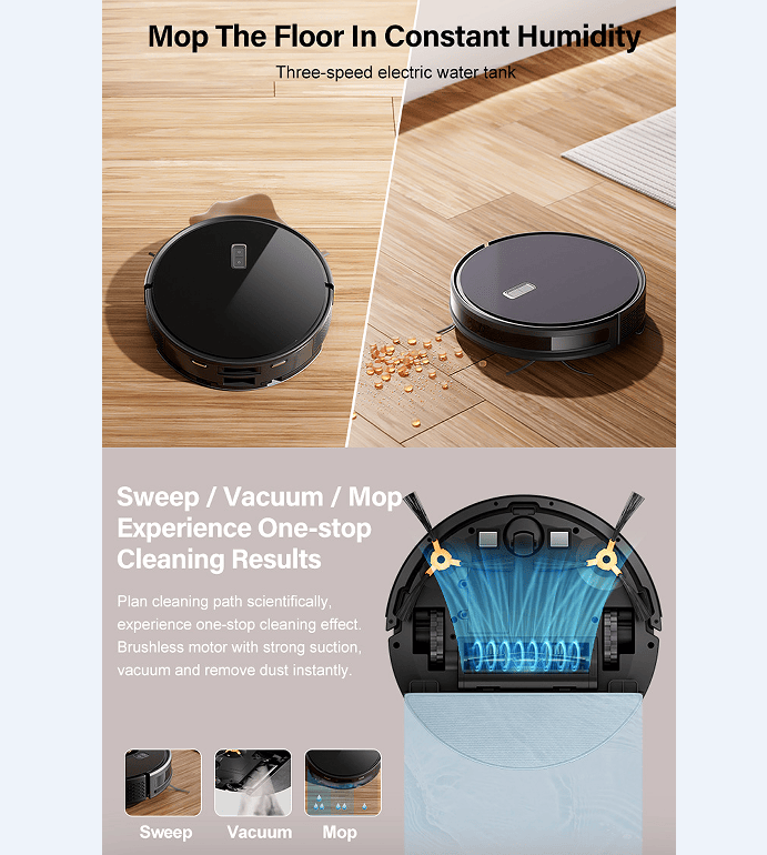Robot powerful vacuum cleaner automatic sweeper