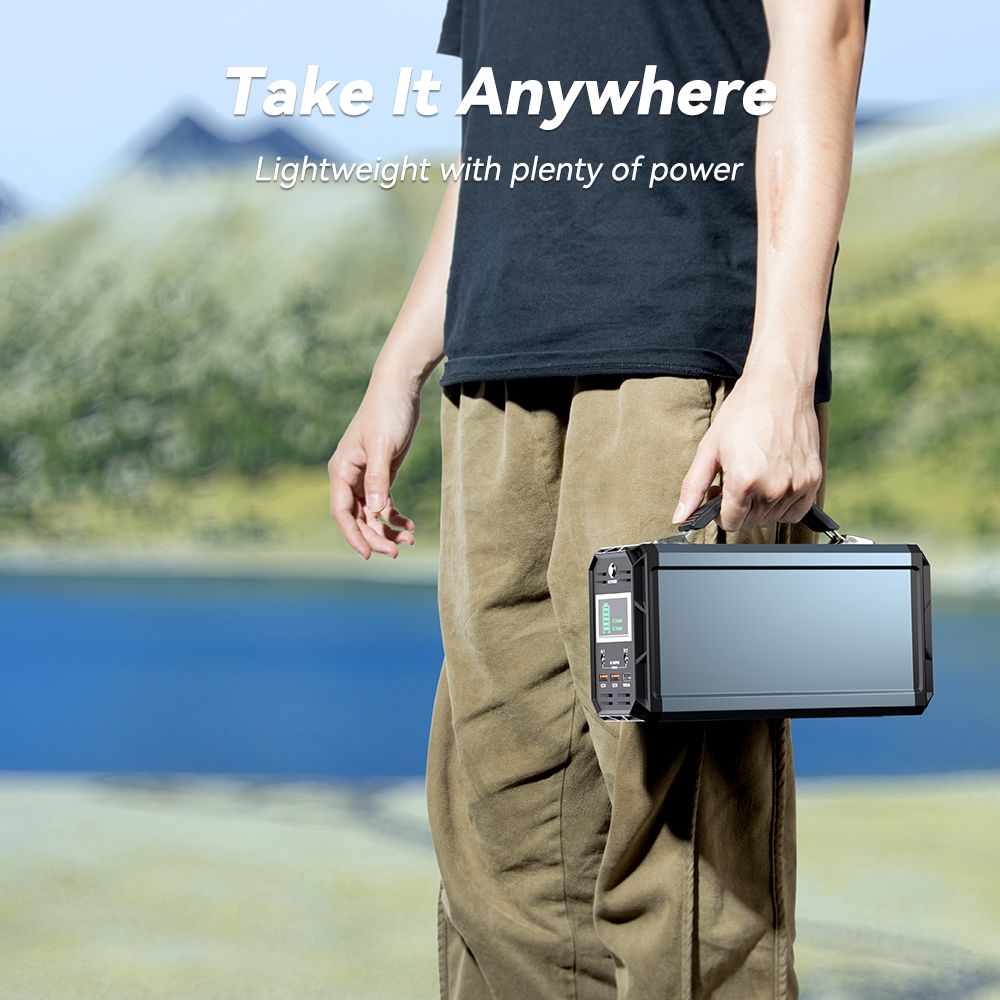 FlashFish 60000mAh Portable Power Station, 300W Solar Generator and Panel