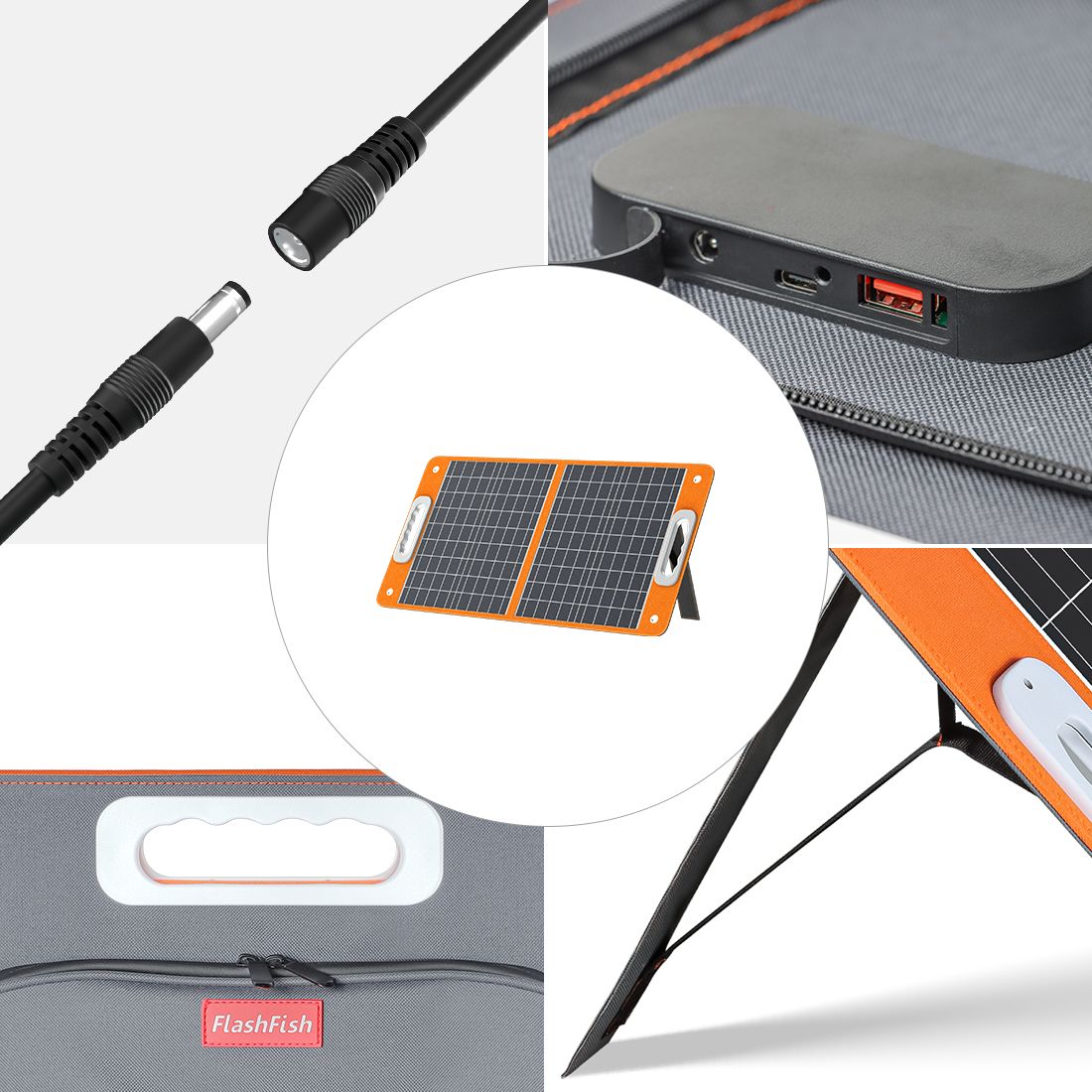 FlashFish 60000mAh Portable Power Station, 300W Solar Generator and Panel