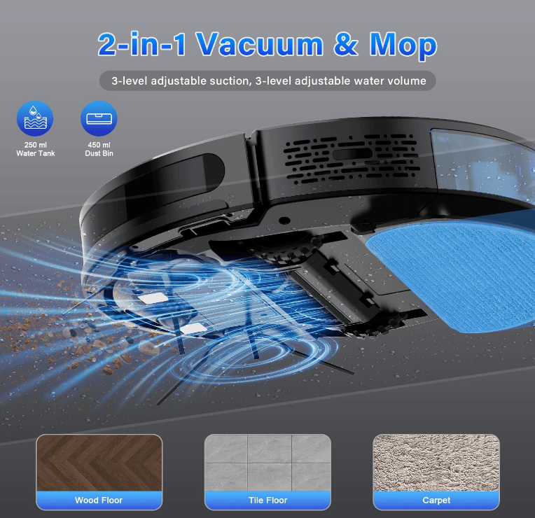 Robot powerful vacuum cleaner automatic sweeper