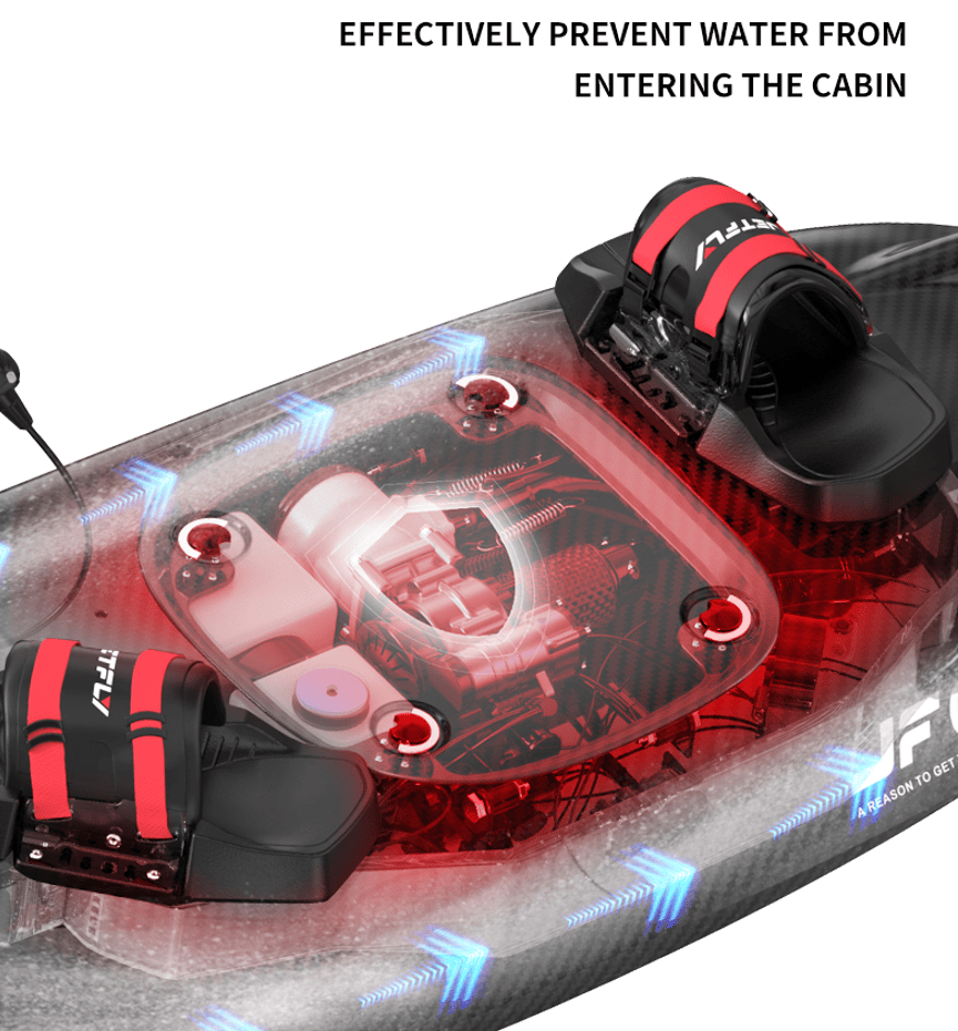 PSJF09a Gasoline engine surfboard load 150kg speed 64 km/h displacement 110CC water depth 60cm management system EFI security Pay PICC aviation grade carbon fiber,