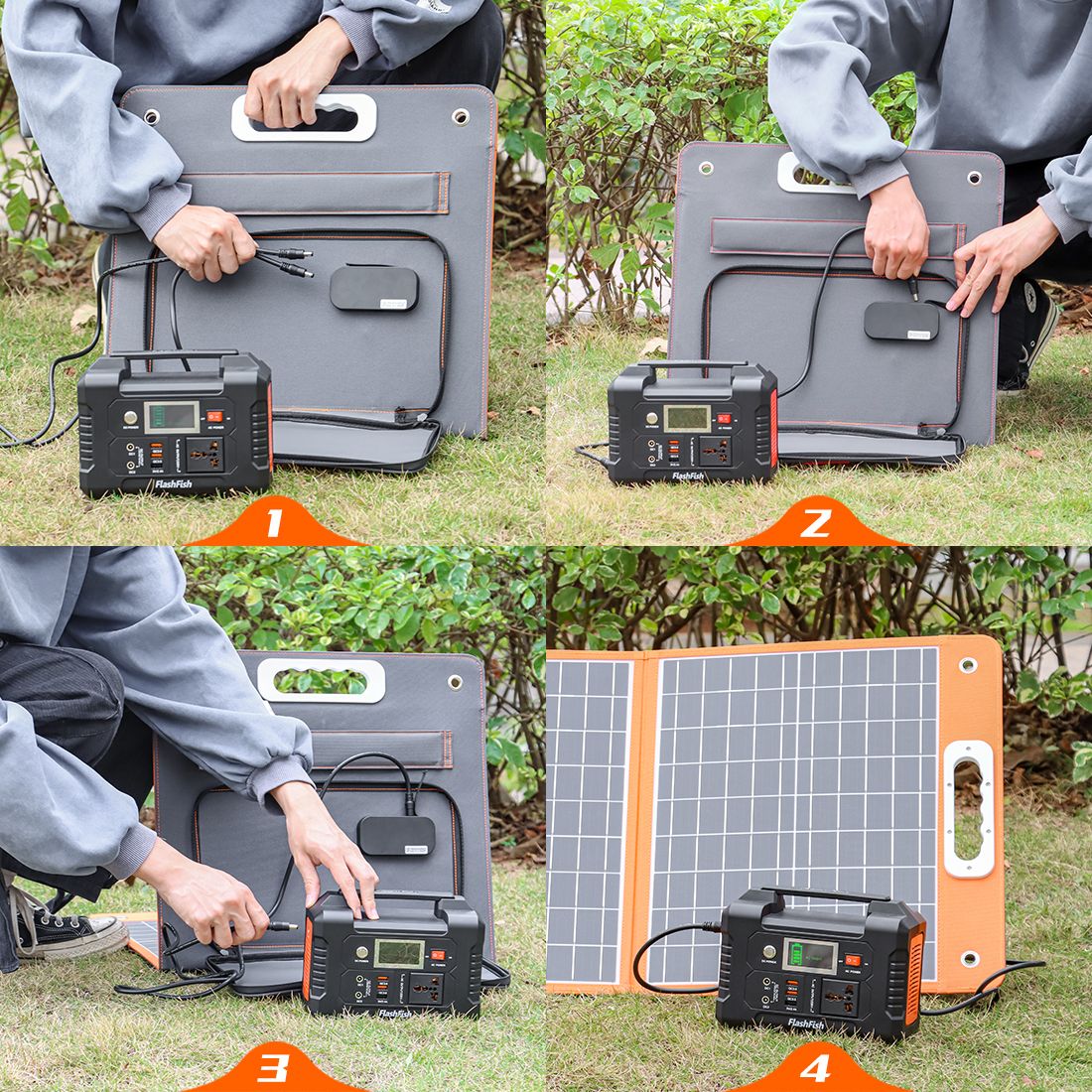 60W 18V Portable Solar Panel;  Flashfish Foldable Solar Charger with 5V USB 18V DC Output Compatible with Portable Generator;  Smartphones;  Tablets and More