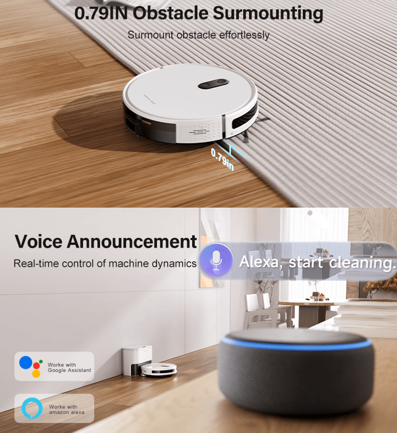 Robot vacuum cleaner automatic charging Alexa / APP 3000pa powerful vacuum