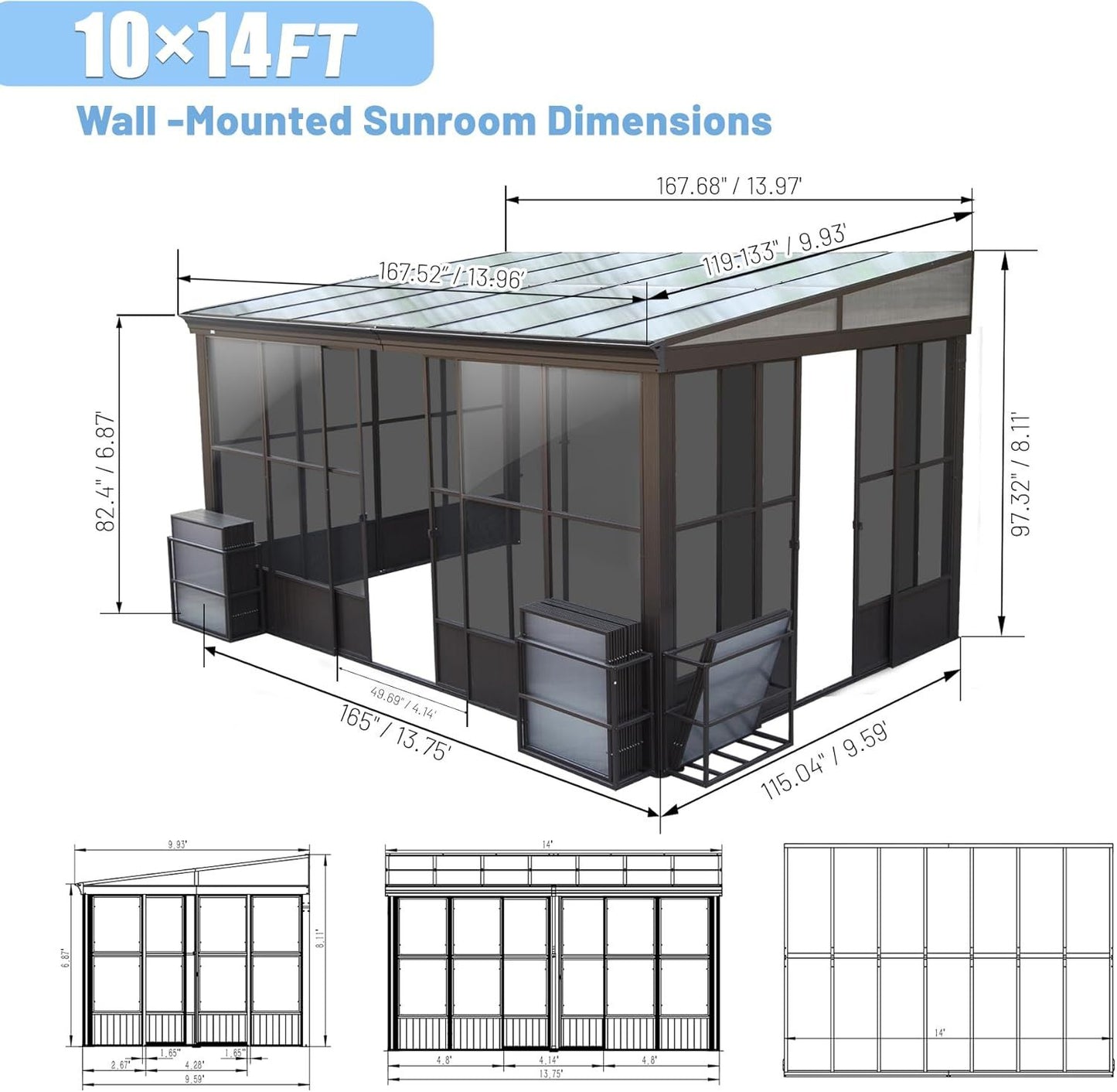 10x14FT All Season Sunroom