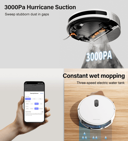 Robot vacuum cleaner automatic charging Alexa / APP 3000pa powerful vacuum