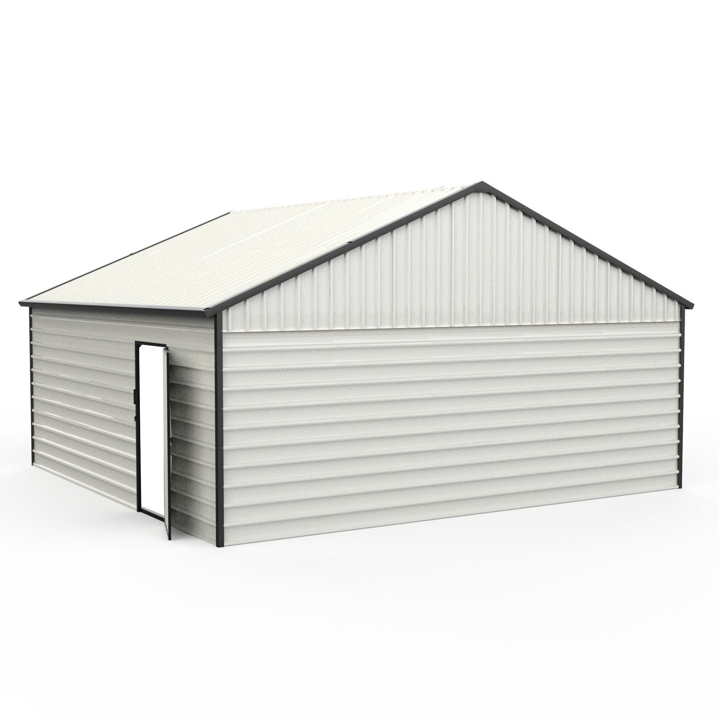 23FT x 22FT Double Garage Metal Shed with Side Entry Door