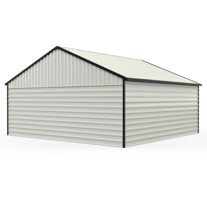 23FT x 22FT Double Garage Metal Shed with Side Entry Door