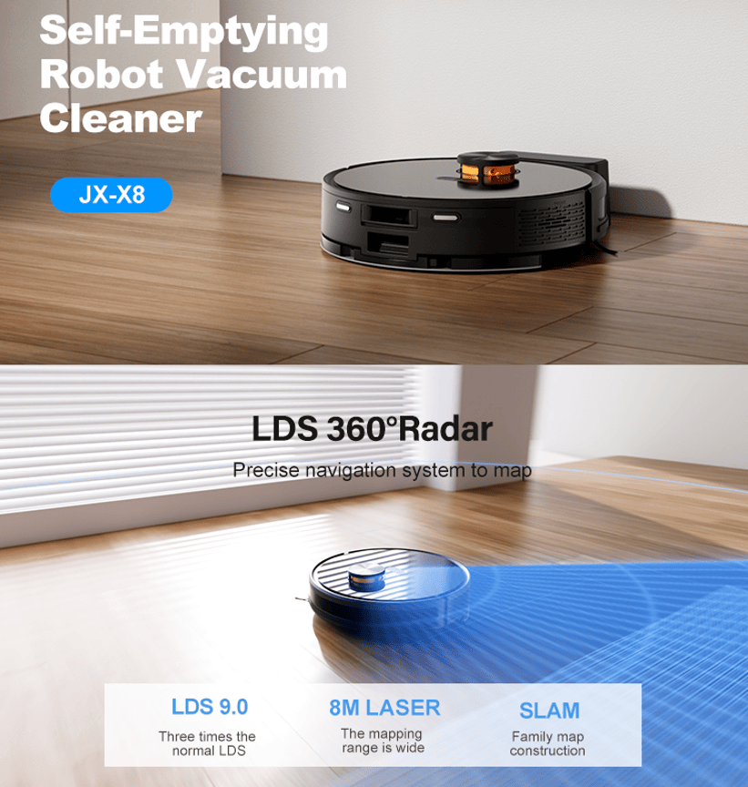 Automatic cleaning sweeper robot vacuum cleaner laser life 2.5h 32W