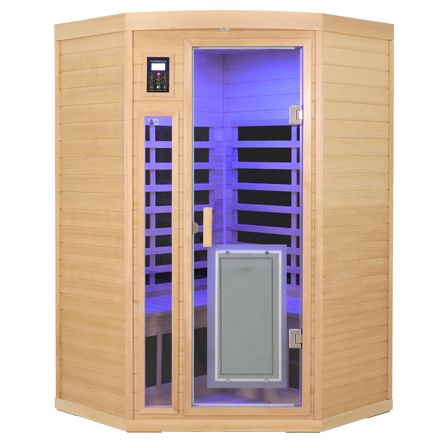 Two persons Hemlock Far infrared corner Indoor sauna room