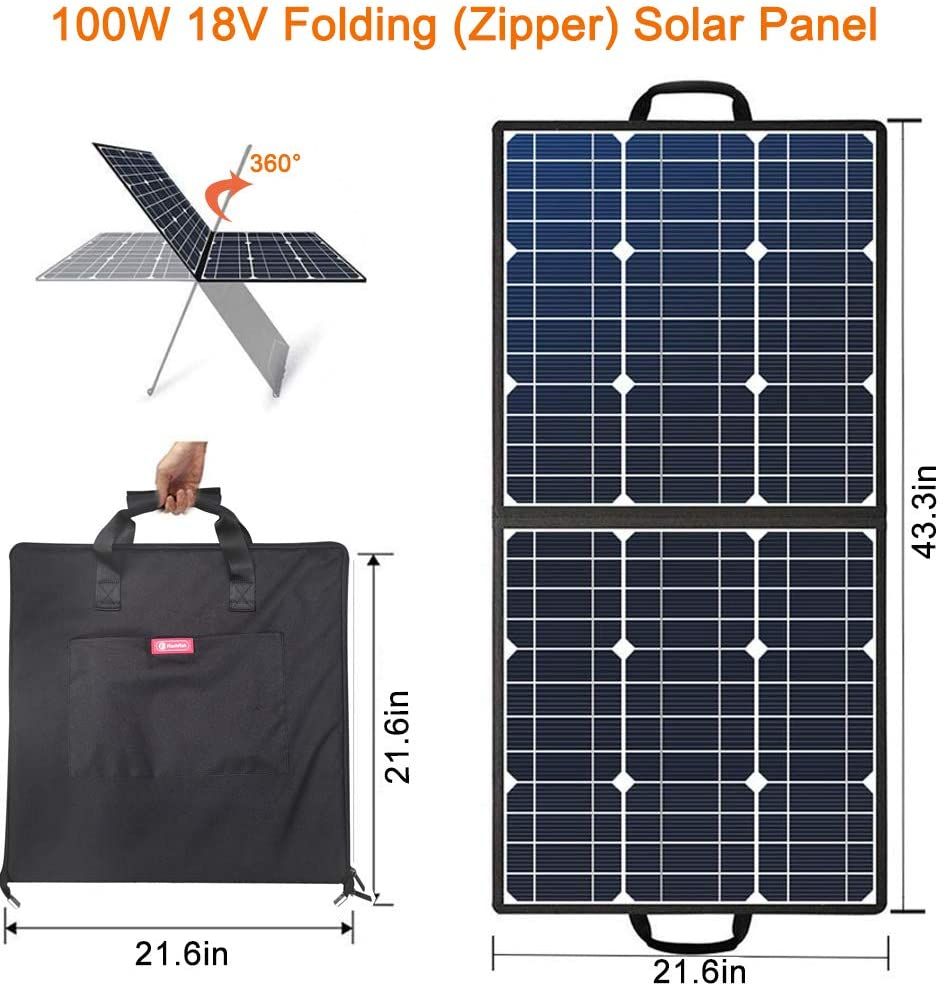 100W 18V Portable Solar Pane