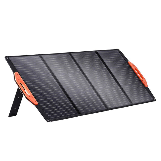 VEVOR Portable Monocrystalline Solar Panel, Monocrystallin120W Foldable e ETFE Solar Charger, 23% Efficiency Solar Panel with Type C, DC 18V, QC3.0 USB Port, IP67 Waterproof for Home, Off Grid, Hiking