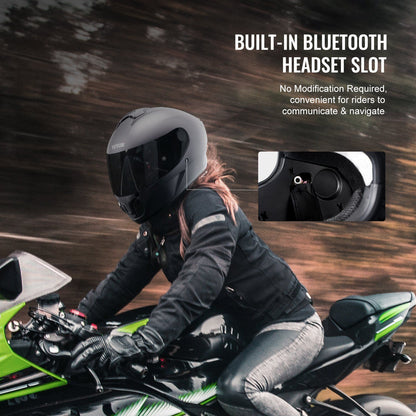 VEVOR Full Face Motorcycle Helmet Motocross Helmet with Bluetooth Communication