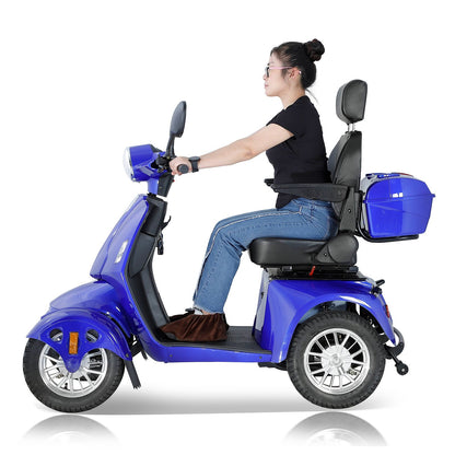 Fastest Mobility Scooter With Four Wheels For Adults & Seniors, blue 800W